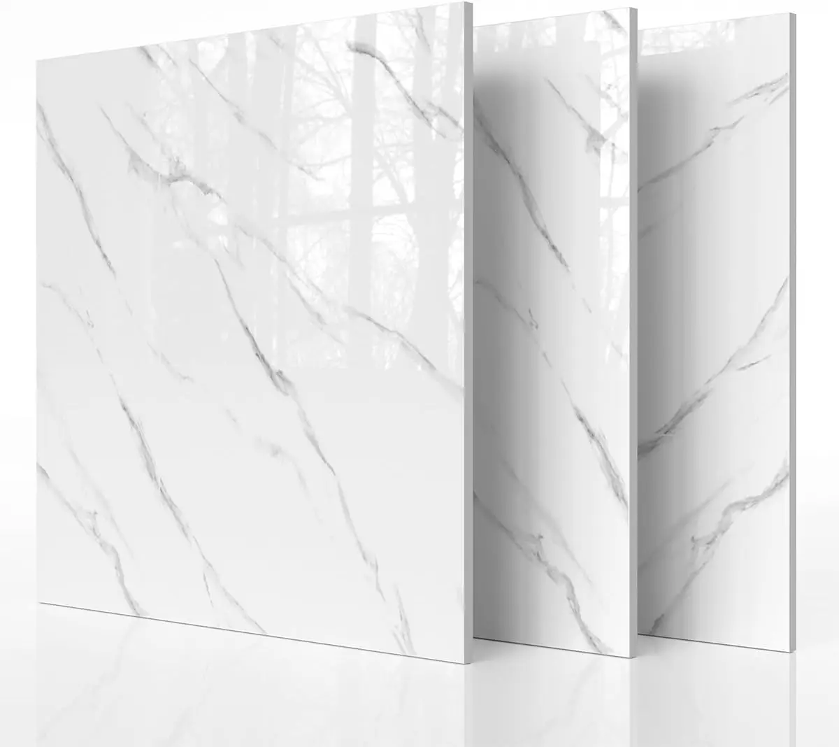 

20-Pack Peel and Stick Backsplash Tiles – Glossy PVC Wall Panels, White Shower Tiles, 12" x 12" (19.34 Sq. Ft.), Waterproof Self