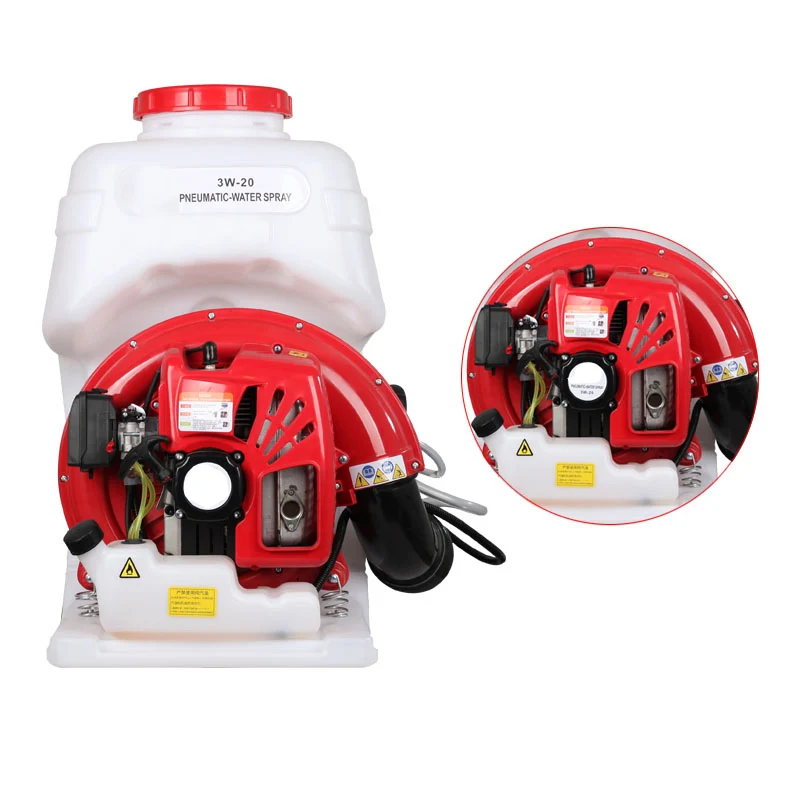 Imagem -02 - Mochila Tanque de Água do Motor a Gasolina Pulverizador da Névoa Desinfecção Pomar Árvore Flor Sm8500dx Ventilador de ar 3w20