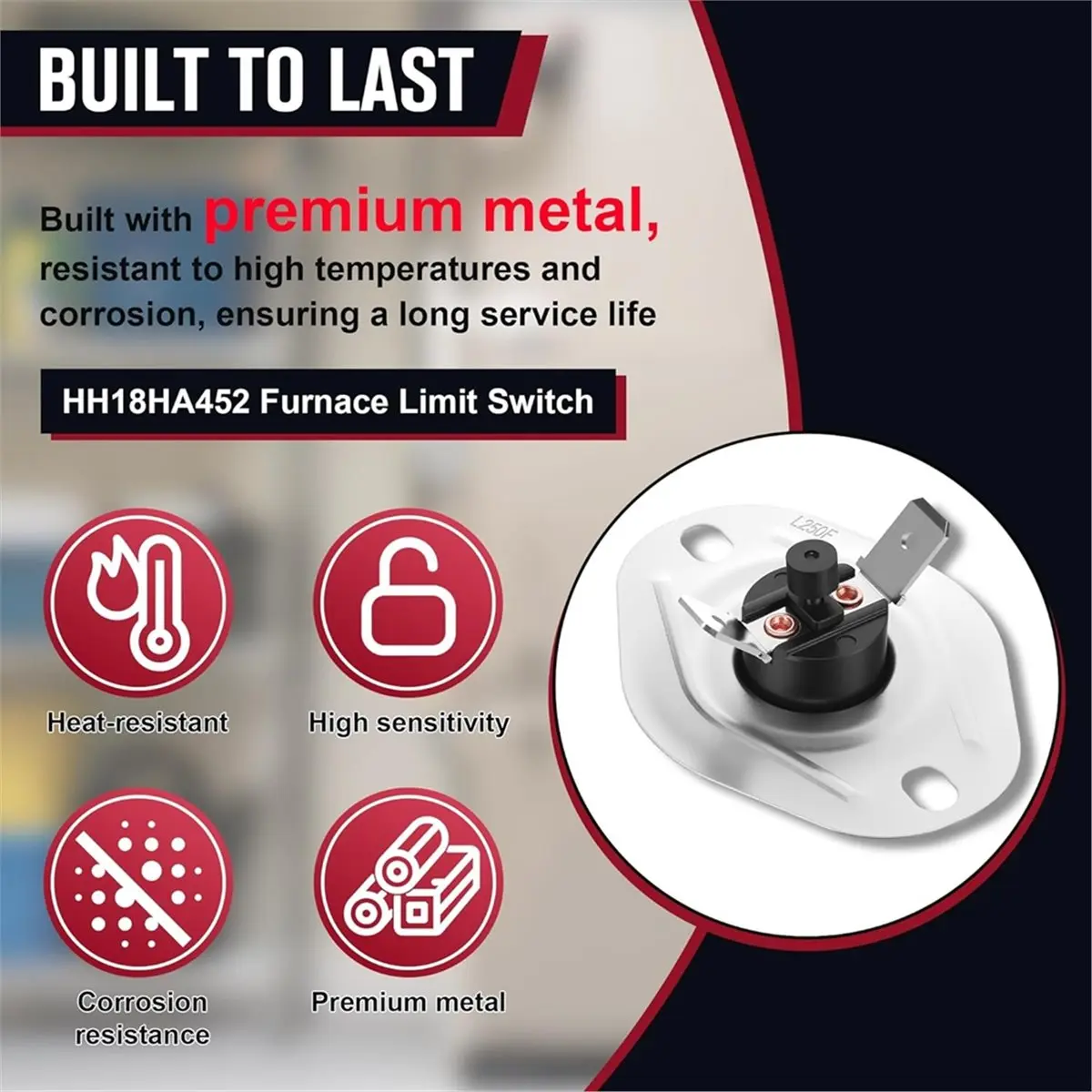 2 Pcs Furnace Flame Rollout Limit Switch for Carrier Payne Furnaces, Compatible with HH18HA452 L250