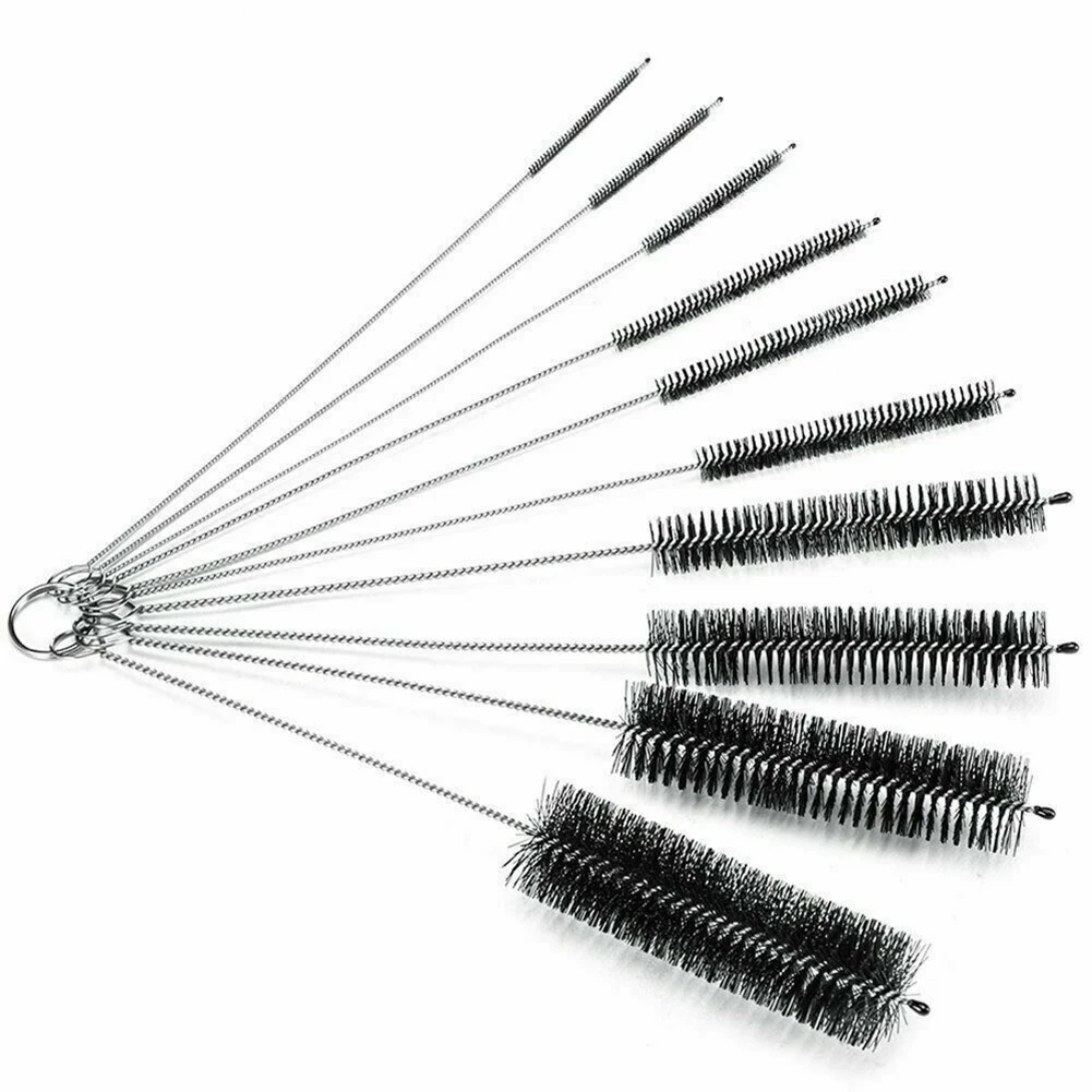 Bottle Cleaning Brushes Set Tube Straw Brush Nylon Bottle Pipe Cleaner Small Coffee Machine Cleaning Brush Kitchen Accessories