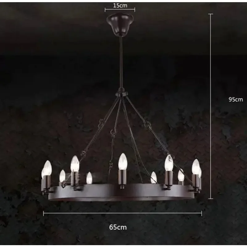 American Iron Art Loft Restaurant Hotel Engineering Light Cafe Living Room Creative Retro Industrial