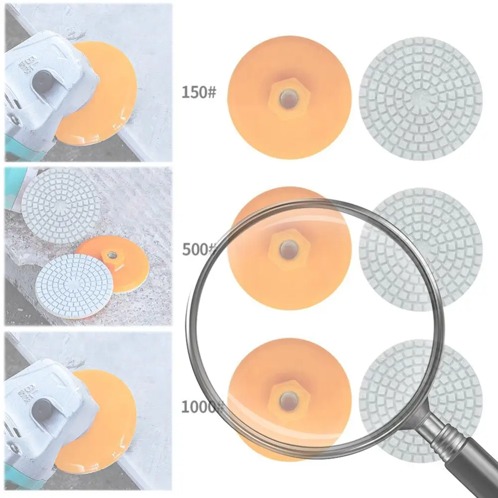

Гибкий алмазный шлифовальный диск 80 мм (3 дюйма) для влажной и сухой шлифовки, зернистость 150-1000, с креплением M10, абразивный инструмент для гранита, бетона, мрамора, камня