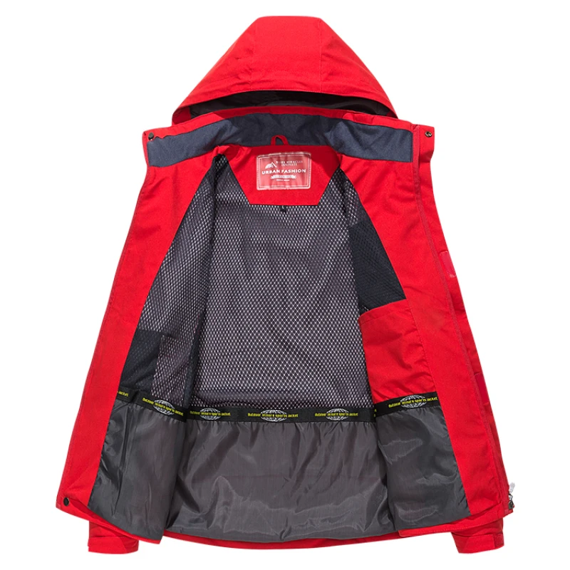 Chaqueta de senderismo impermeable para hombre, cortavientos de gran tamaño a prueba de viento para acampar, cazar, correr, Trekking, abrigo de pesca al aire libre