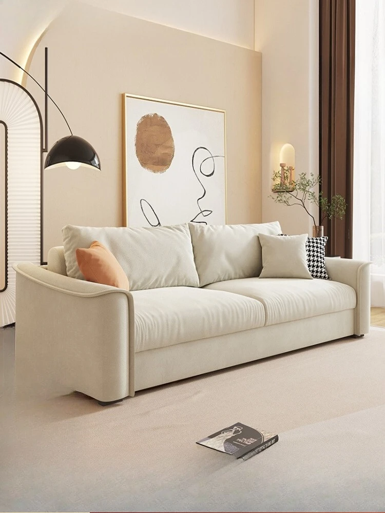 

High-end sofa bed study office dual-purpose living room household multi-functional small apartment double folding cream wind