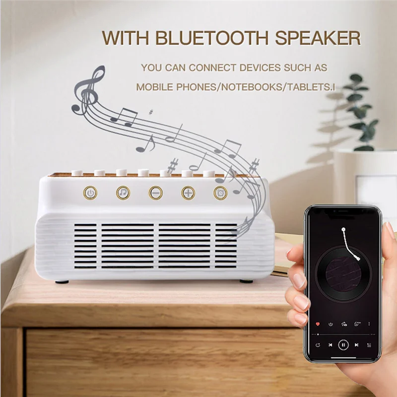 Altavoz Bluetooth AD41-Sleep, máquina de ruido blanco temporizada, 8 sonidos naturales, caja de música que mejora el sueño para Navidad