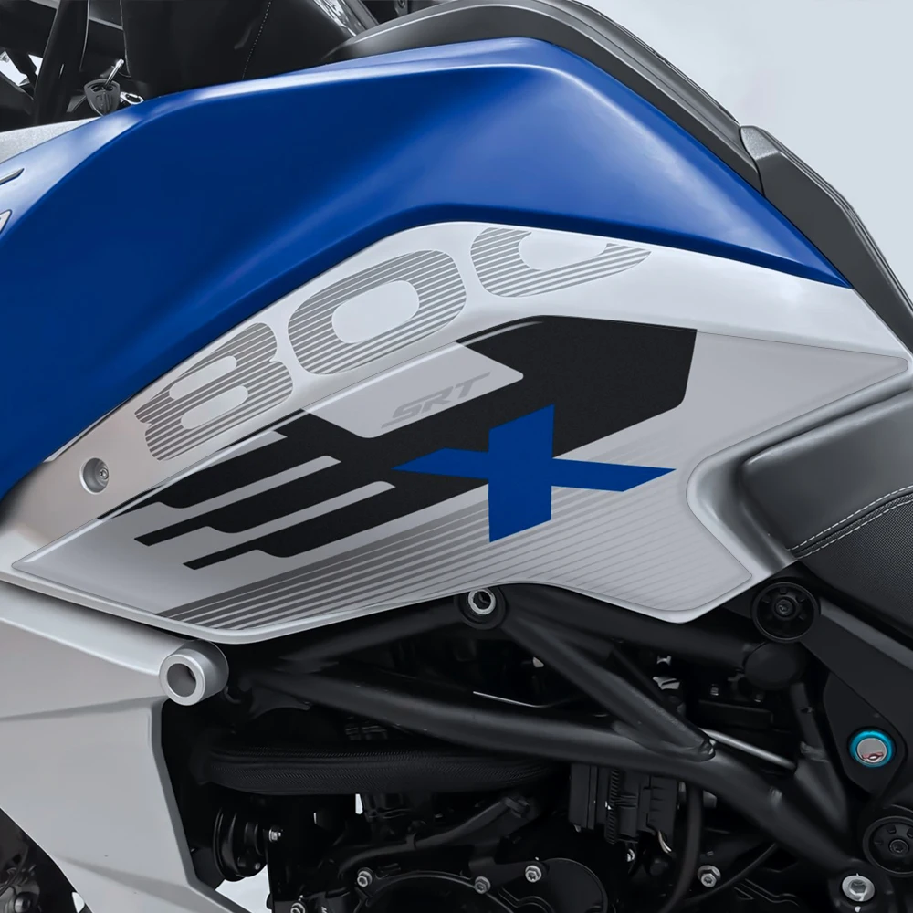 For QJ Motor SRT 800 X 2023 2024 Motorcycle Accessories Side Tank Stickers Tank Pad Handguard Sticker Fender Decal Kit