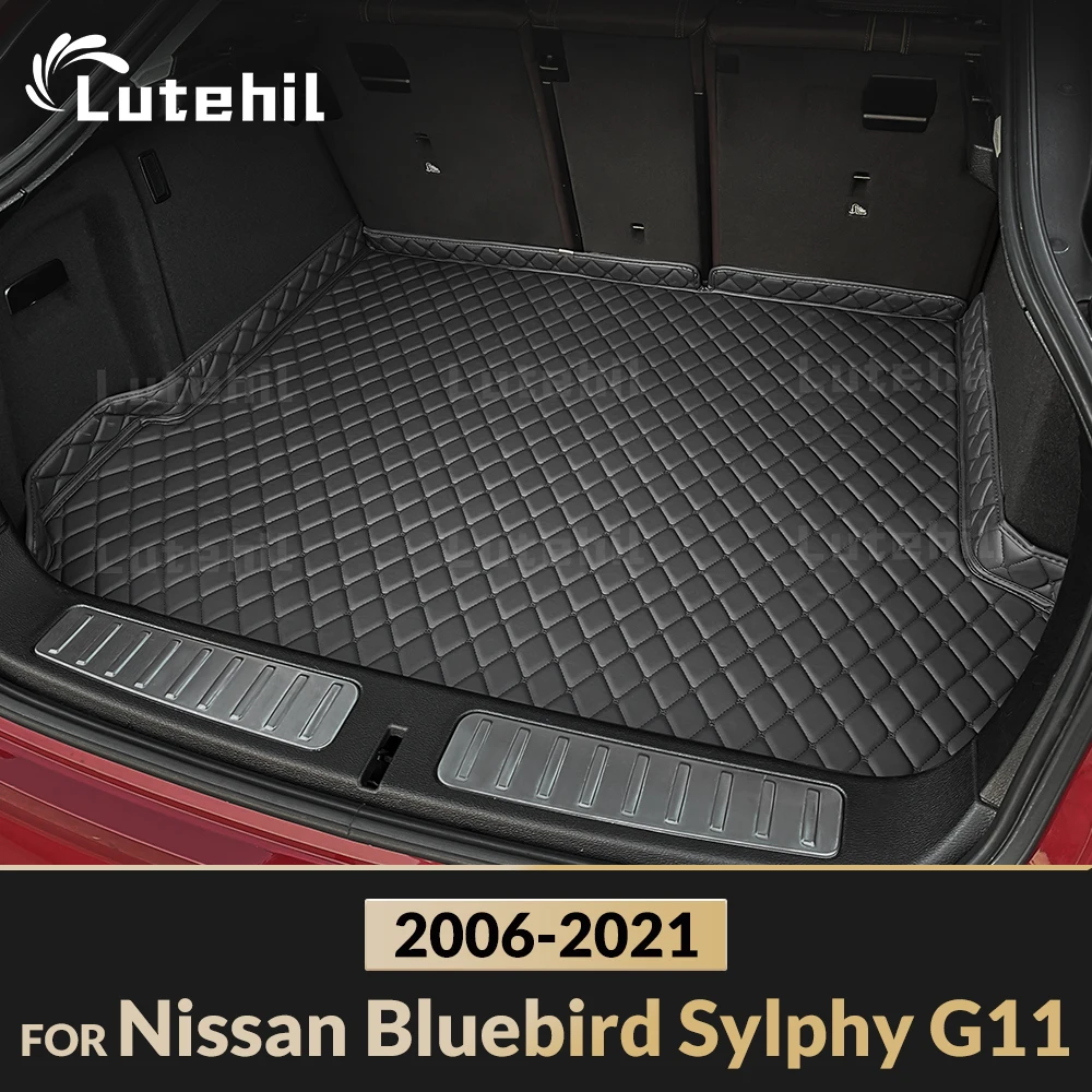 Car Trunk Mat For Nissan Bluebird Sylphy G11 2006-2021 20 19 18 17 16 15 14 13 12 11 10 09 Cargo Liner