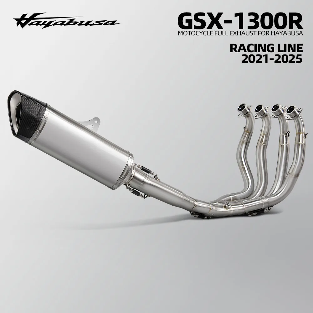 

For Suzuki Hayabusa GSX1300R GSX-1300R GEN3 2021-2025 Motorcycle Exhaust Full System Modify Escape Stainless Manifold Muffler