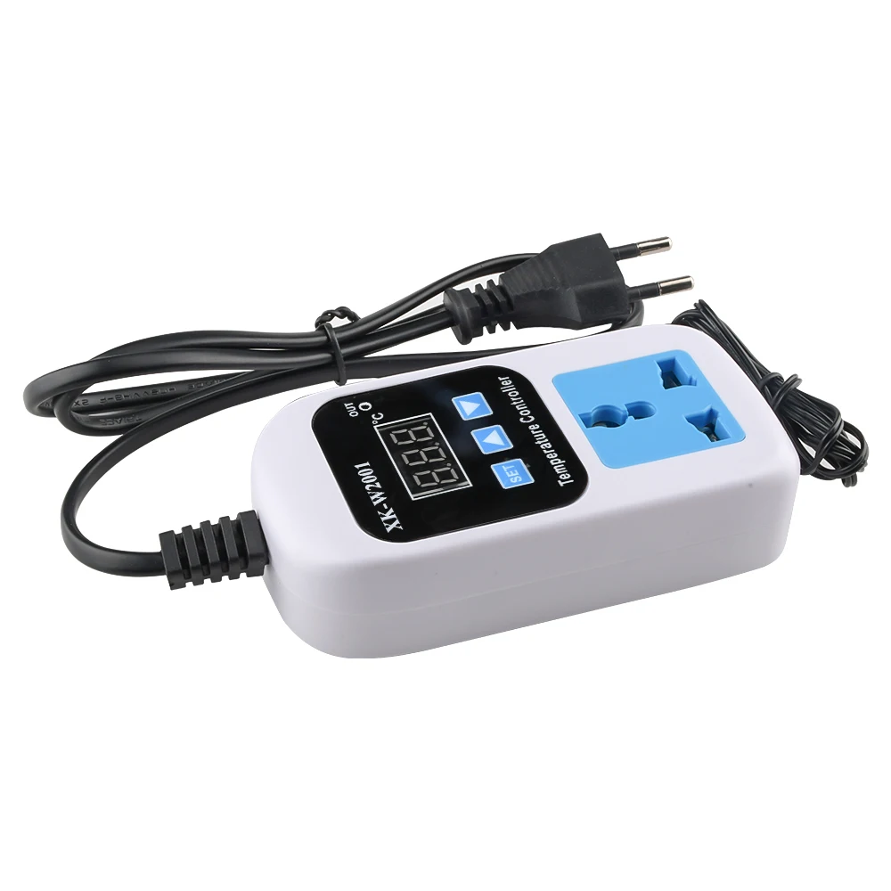 Digital Temperature Controller, Electronic Socket Thermostat Thermostat with Fault Warning Digital Display 0.1℃ Accuracy