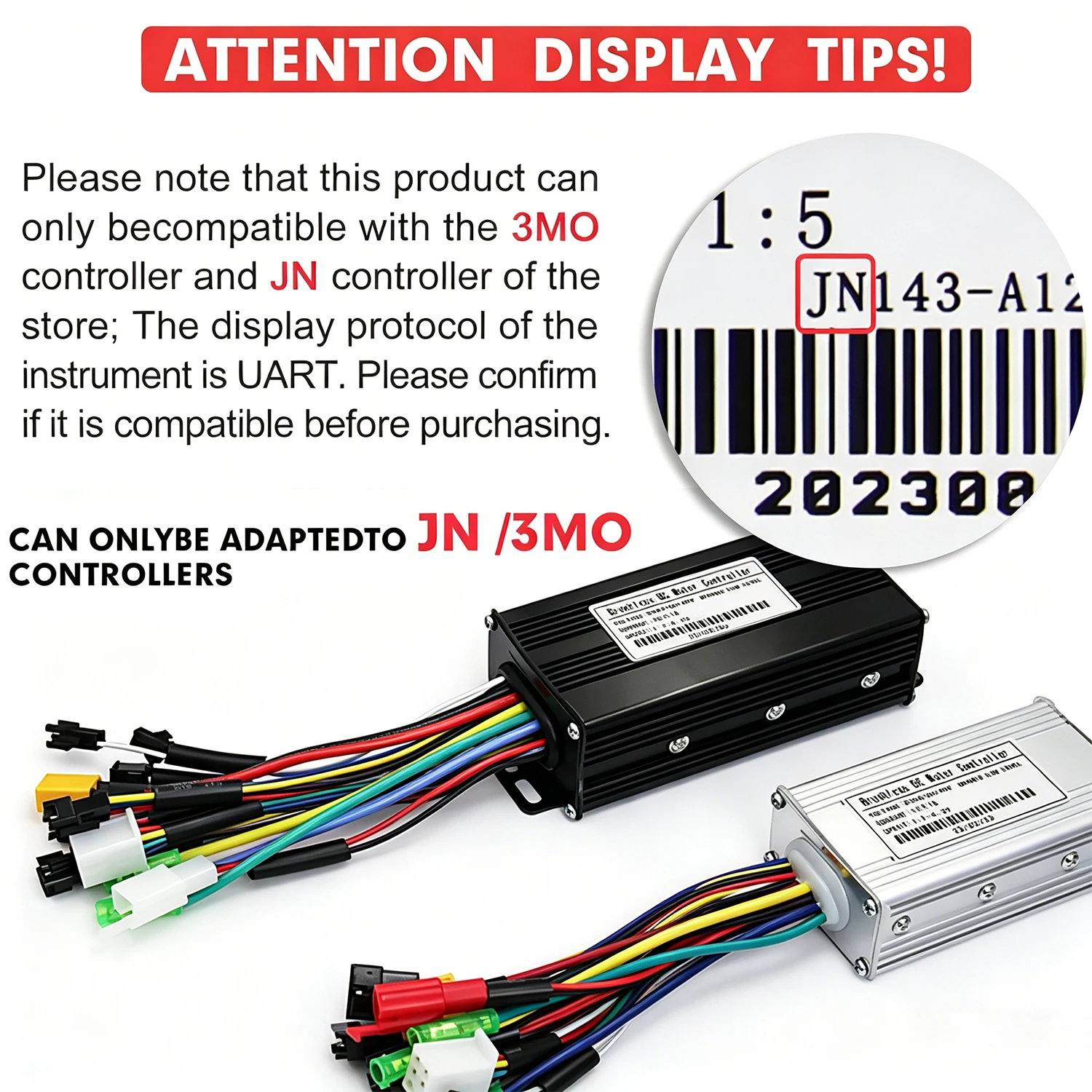 

Electric Bike LCD S966/NFC S966 Display 24V-72V Color Screen Control Panel for UART No.2 communication protocol E-bike Scooters