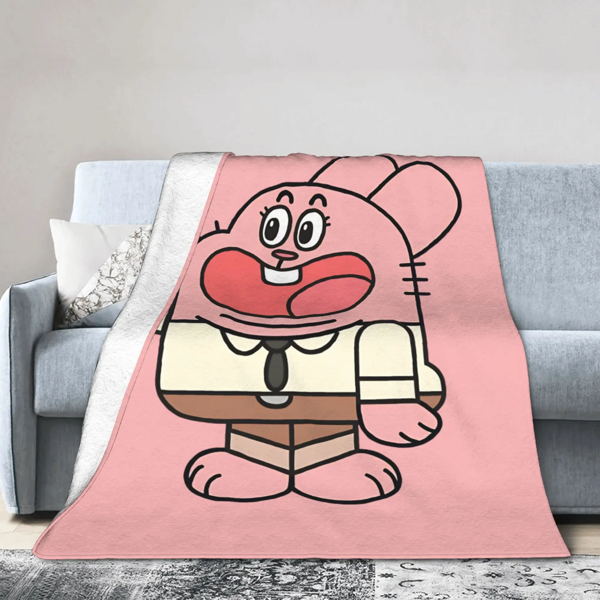 Richard Gumballs  Blankets Flannel Throw Blankets Home Couch Decoration Soft Warm Bedspreads,