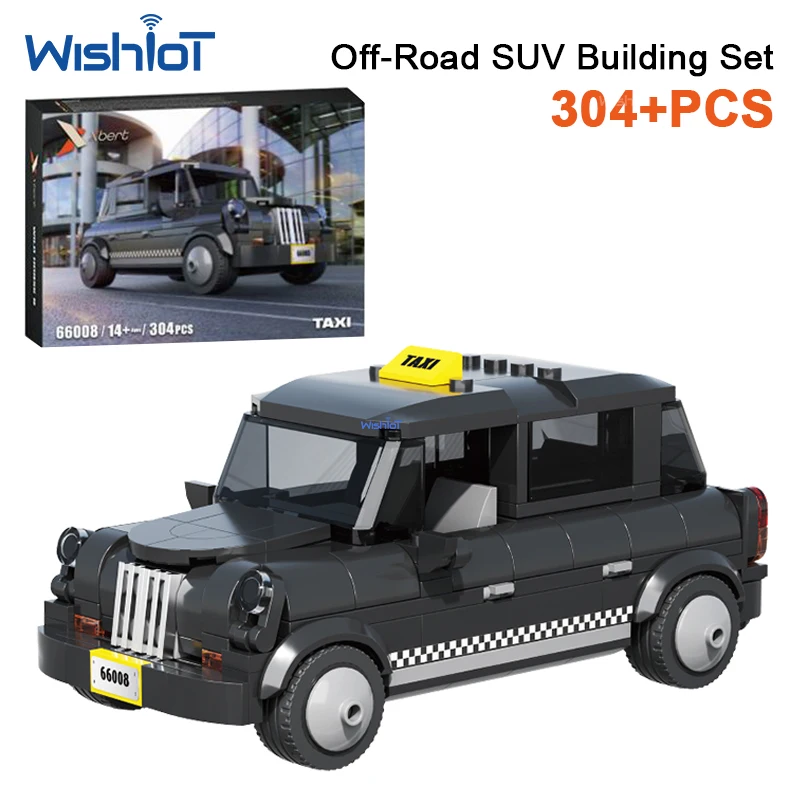 

66008 304pcs Taxi Model Building Block Set SUV Series City Car Bricks DIY Assembly Toy Kids Boys Christmas Holiday Gifts