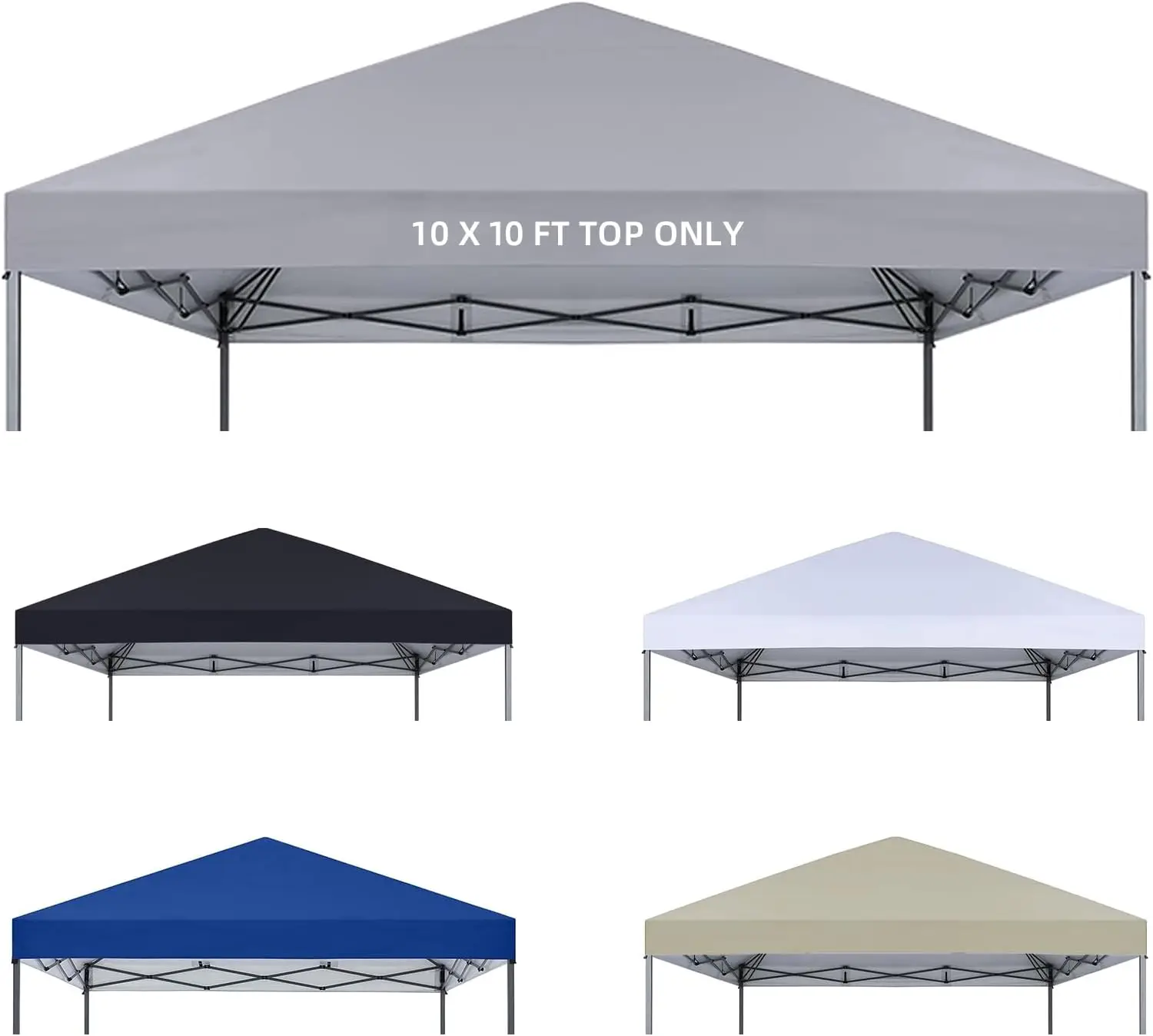 

10x10 Canopy Replacement Top Only Waterproof Pop Up Canopy Tent Top Replacement Cover Roof with Windproof Ropes for Straight Leg