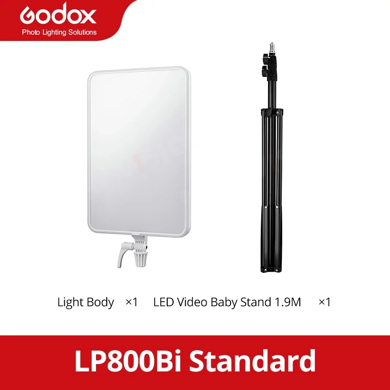 GODOX LP800BI Litemons Bi-Color LED panel 85W 2800K-6500K Video Fill Light Kit With 1.9m Light Stand