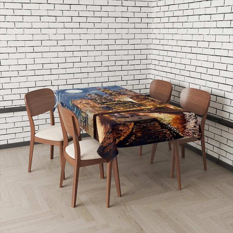 Home tablecloths for dining table decoration Natural and Animal Styles rectangular table accessories cloth Anti-stain tablecloth