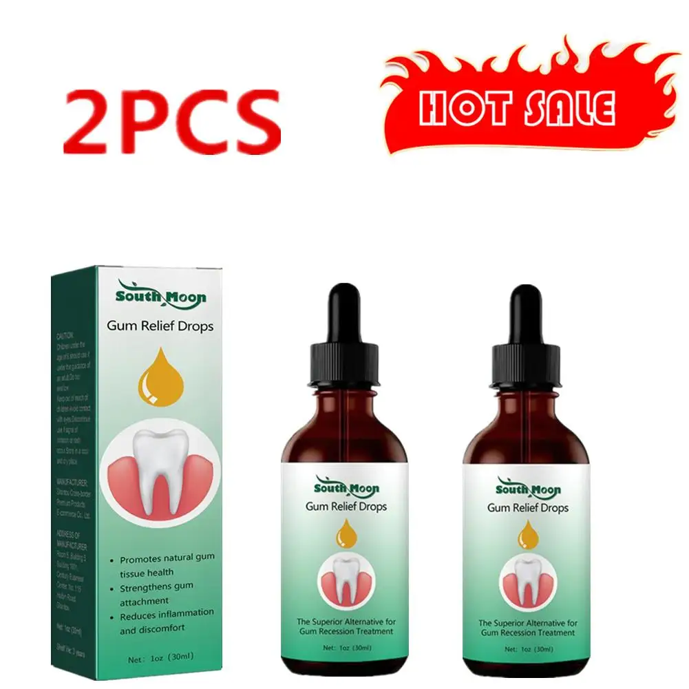 2 stücke 30ml Zahnfleisch nachwachsen Tropfen lindern Mund Parodontal Zahnfleisch Blutungen Schmerzen Behandlung schlechte Breat Anti bakterien orale saubere Pflege neu