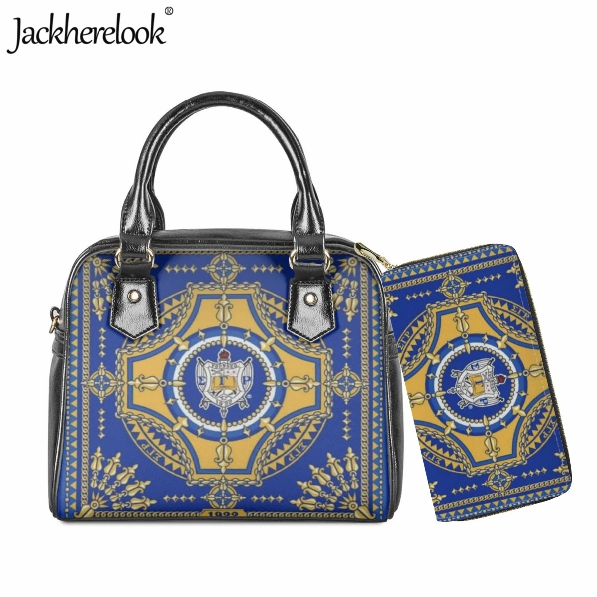 

Jackherelook Ladies Handbag Long Wallet 2pcs/set New Hot Sigma Gamma Rho Sorority Leather Shoulder Bag Shopping Messenger Bag