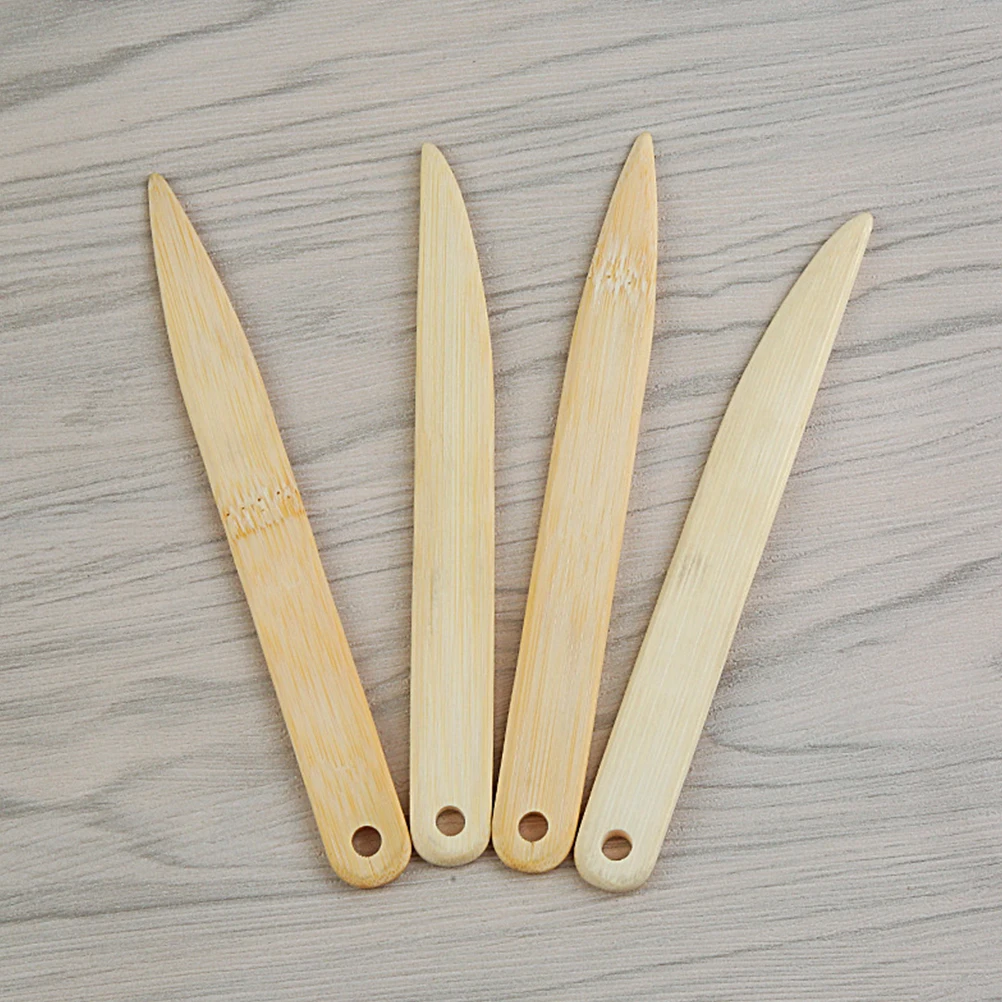 

6pcs Wooden Paper Cutter Retro Small Craft Knife Set Long Short Straight Bent Ergonomic Lightweight Envelope Opener School