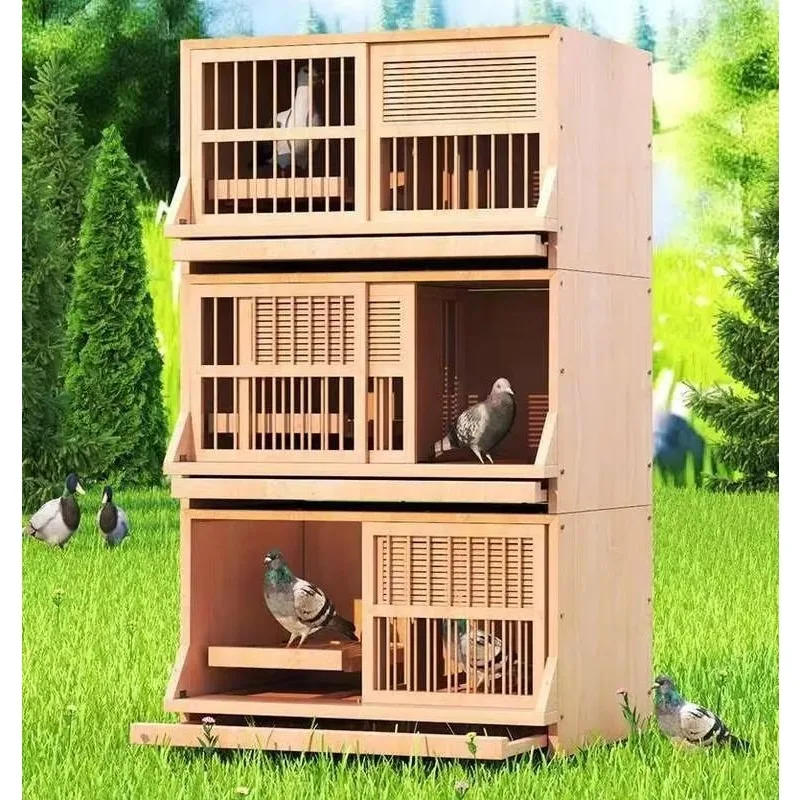 Pigeon Nest Box Combination Saifei Breeding Pigeon Cage Matching Cage   Large Nest Wooden Classic Outdoor Rectangle