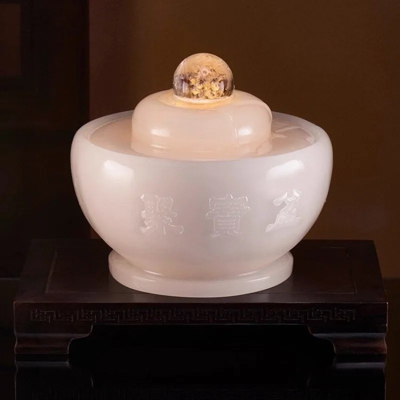 Lucky cornucopia crystal ball turns living room modern light luxury circulation fountain water ornament opens to send feng shui