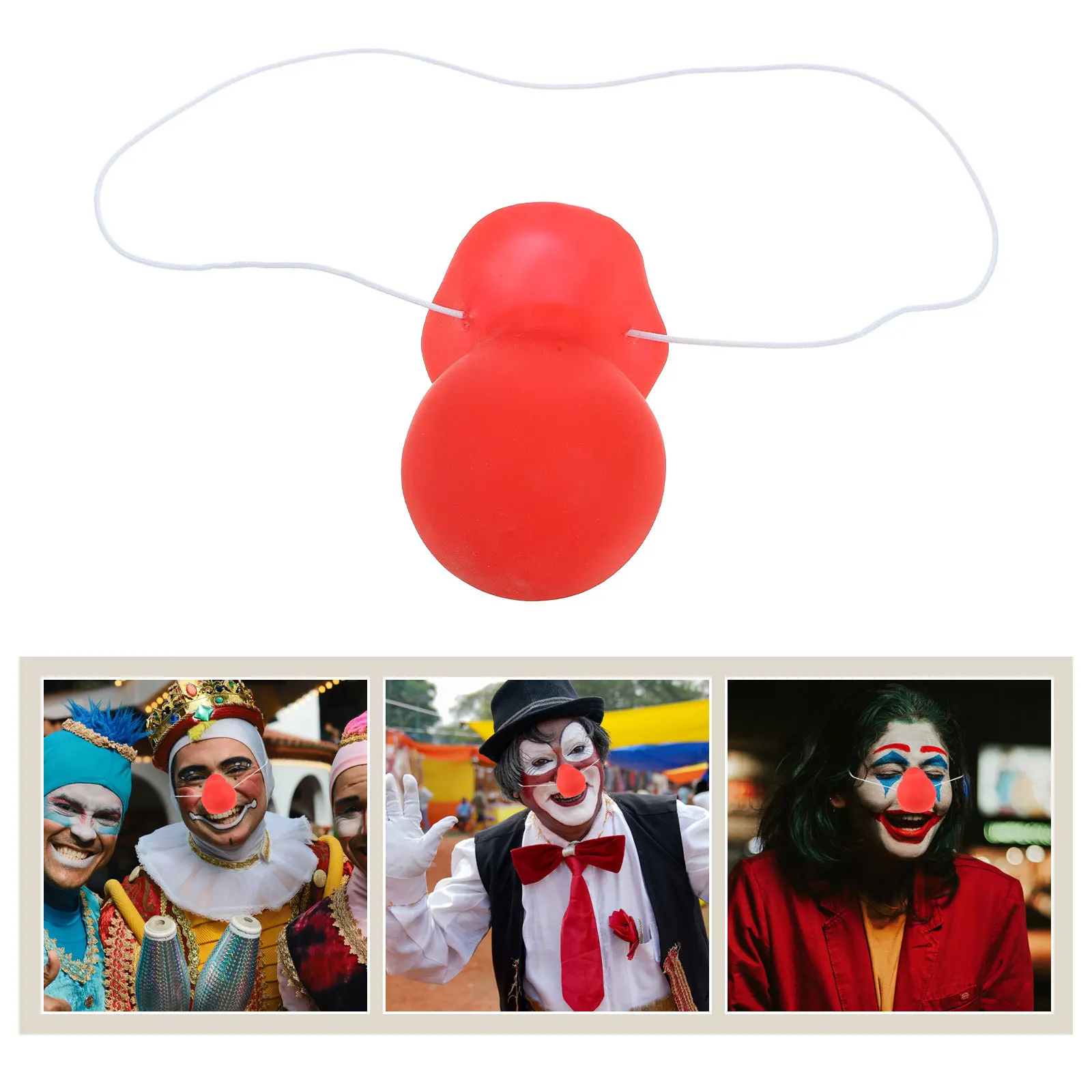 

Realistic Red Clown Nose Prop with Loud Honk Sound Easy Wear for Halloween Parties Carnivals Cosplay Events Fun Accessory