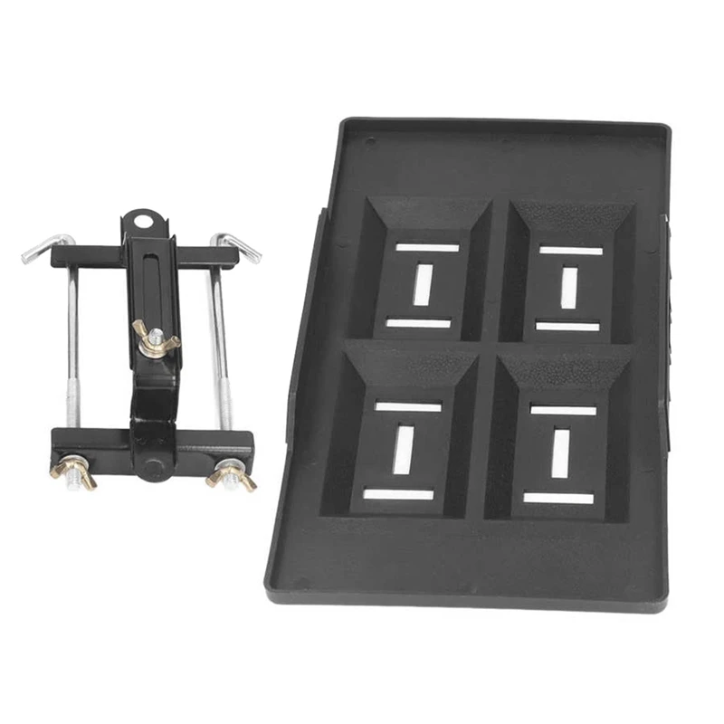 Bracket Kit Height Adjustable Black Sturdy Steady Universal Battery Tray Battery Stabilizer Tray Brackets Clamp Kit