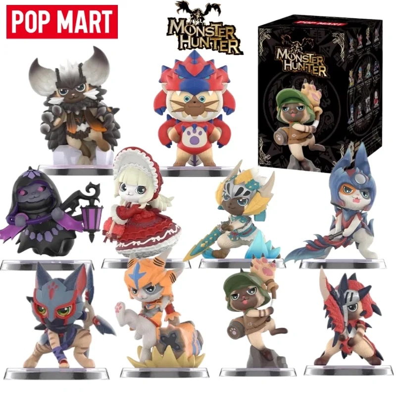 2026 Original POP MART Monster Hunter Palico Serie Blind Box Co-Branded Figurine Mystery Box Süßes Geburtstagsgeschenk für Gamer