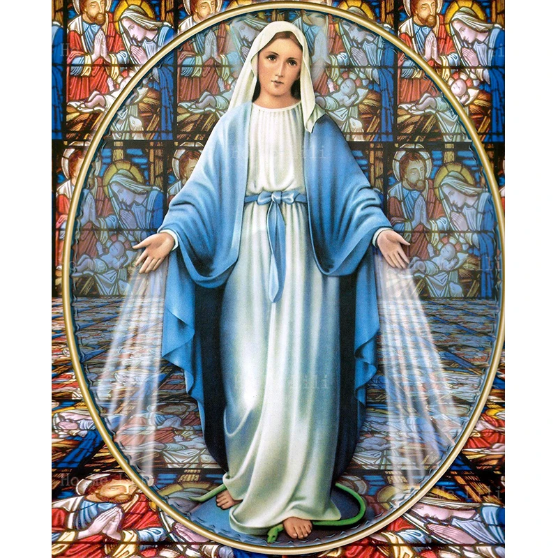 Sacred Heart Of The Virgin Mary Our Lady Of Graces Immaculate Conception Canvas Wall Art By Ho Me Lili For Livingroom Decor