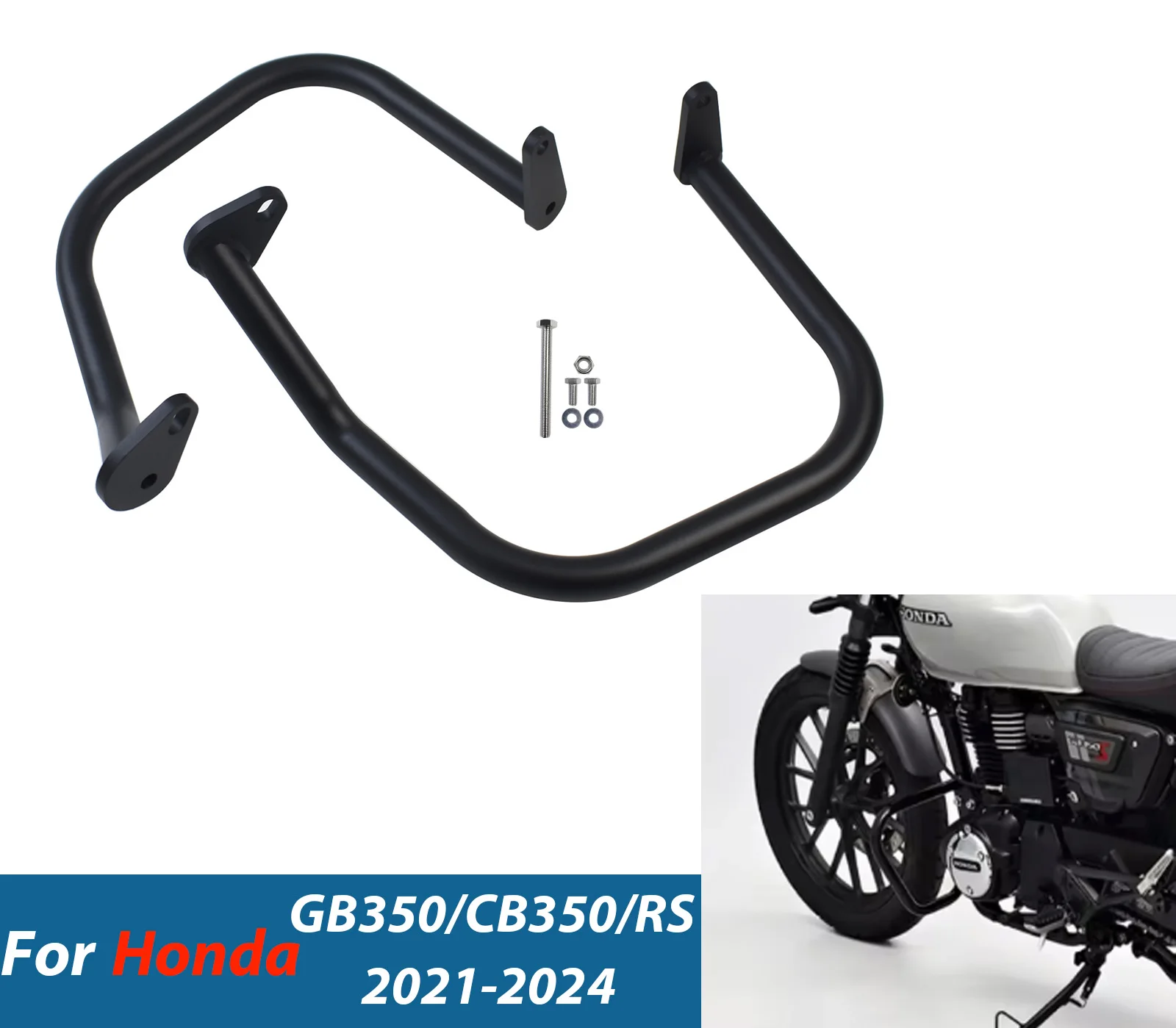 

Защита двигателя мотоцикла, дорожные защитные дуги для Honda GB CB350 RS 2021-2024, бампер, аксессуары для защиты от падения рамы