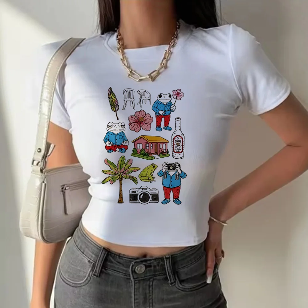 Casual High Quality T-shirt Crop Top Rapper Bad Bunny Tour 2026 Print T Shirt Men Women Hip Hop Oversized