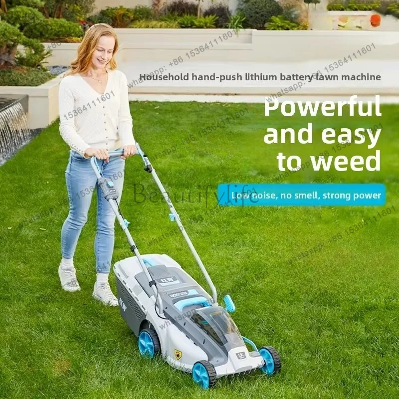 FG  lithium battery lawn mower small household rechargeable brushless electric lawn mower gardening artifact lawn mower
