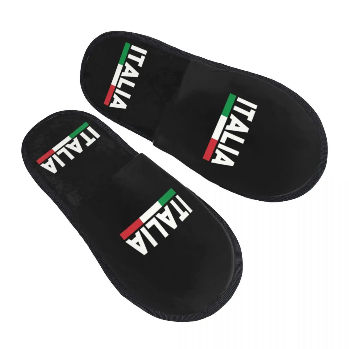 Custom Flag Of Italy Soft Memory Foam House Slippers Women Italian Patriotic Cozy Warm Anti-skid Sole Slipper