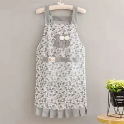 Wear resistant and breathable apron with large pockets work clothes kitchen and home cooking apron