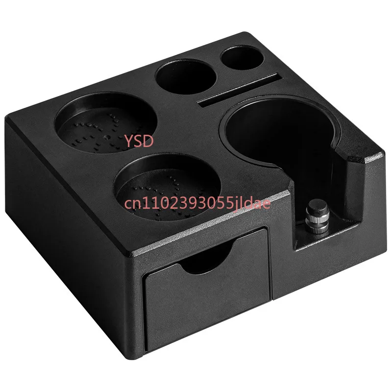 2PCS Coffee Machine Handle Bracket (Including Drawer-Type Powder Distribution & Tamping Base, Coffee Powder Pressing Seat )