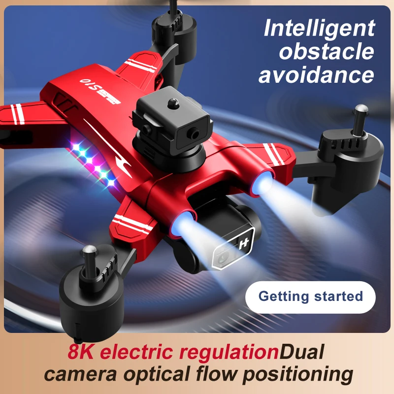 S10 Drone Optical Flow 8K ESC Dual Cameras Intelligent Obstacle Avoidance Optical Flow Quadcopter Remote Control Foldable Drones