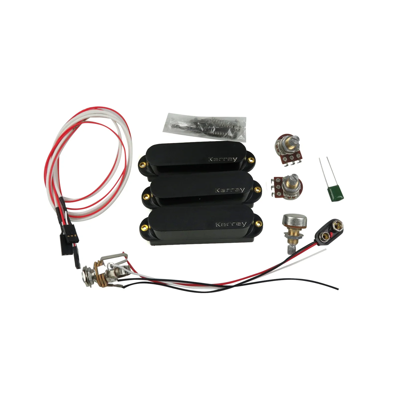 Guitar Pickups Single Coil Active Pickup 9V Battery Powered With Pot Accessories Set For ST Guitar