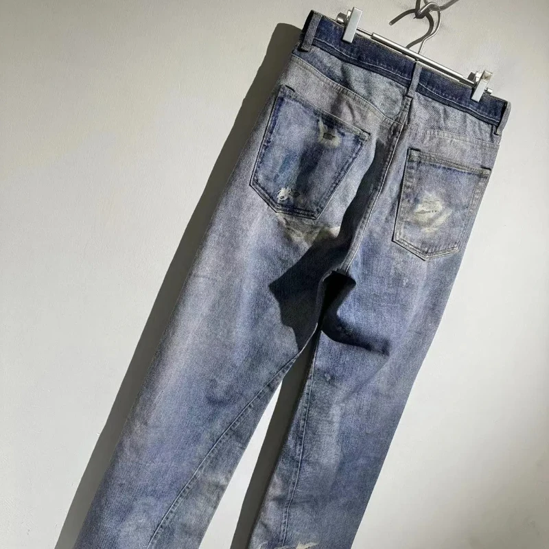 High Street Man Comfortable Denim Pants Men's Vintage Washed Jeans Baggy Jeans Y2k Clothes Men's Clothing