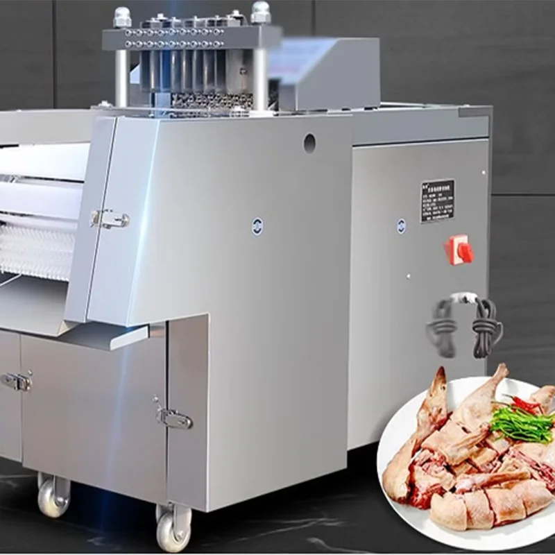New Industrial Automatic Stainless Steel Adjustable Thickness Alloy   Steel Blade Beef Mutton Fish Dicer Frozen Chicken Goose Me