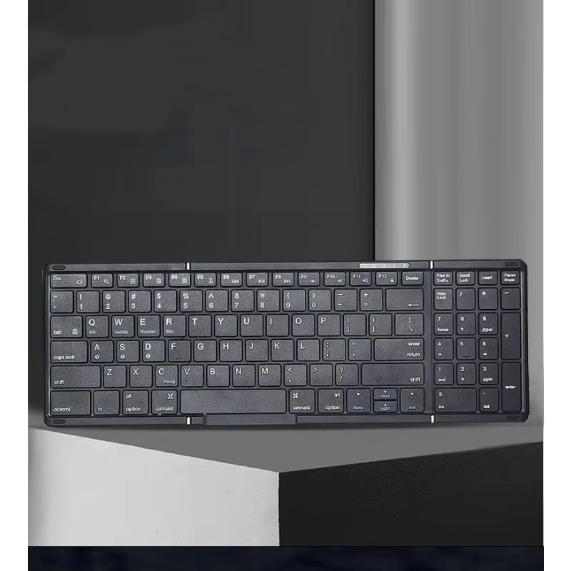 Fashionable  BT Connection Foldable Keyboard Lightweight Tablet Keyboard Suitable Multi Devices Office Keyboard