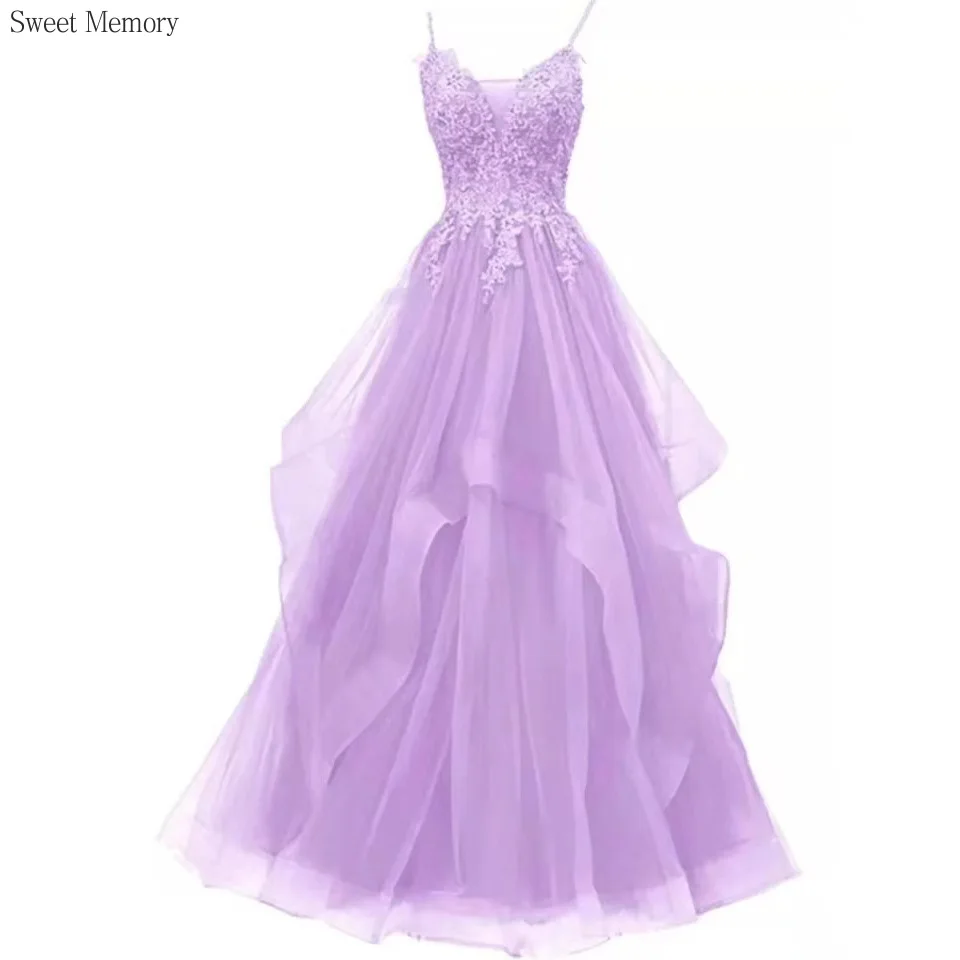 

A8165 Beautiful Girls Cocktail Party Dress Women Banquet Evening Dress Sweet Memory Elegant Floor Length Mesh Tulle Ball Gown