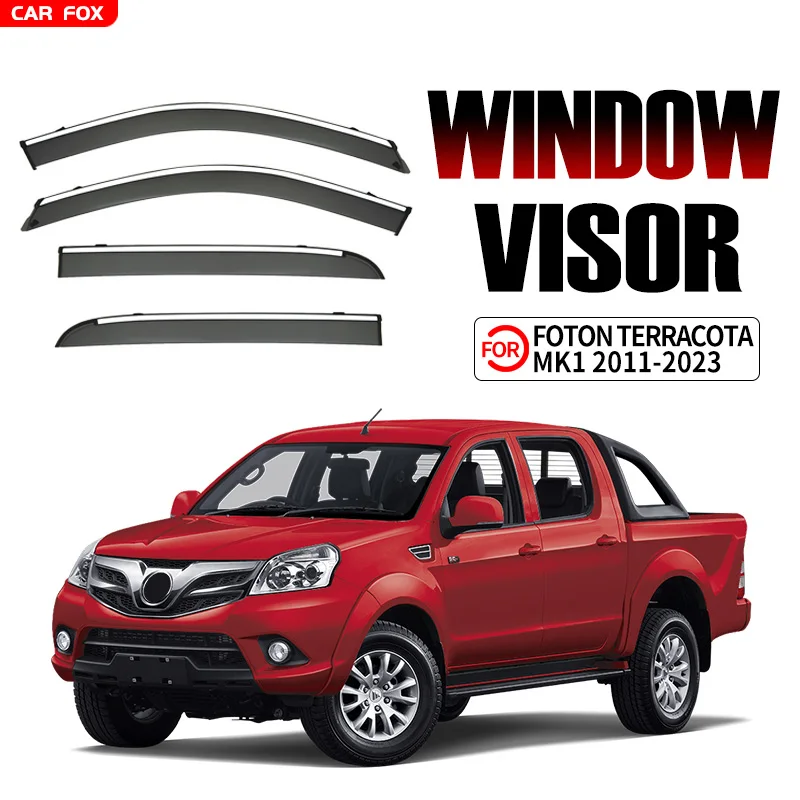 

For Foton Tunland 2011-2023 Plastic Window Visor Vent Shades Sun Rain Deflector Guard For Foton Tunland 2011-2023