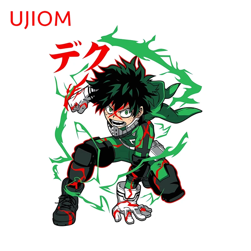 UJIOM 13cm × 9.9cm Cool Midoriya Izuku Anime Wall Stickers Edgy Colorful Cartoon Light Switch Decals Attractive Room Wallpapers