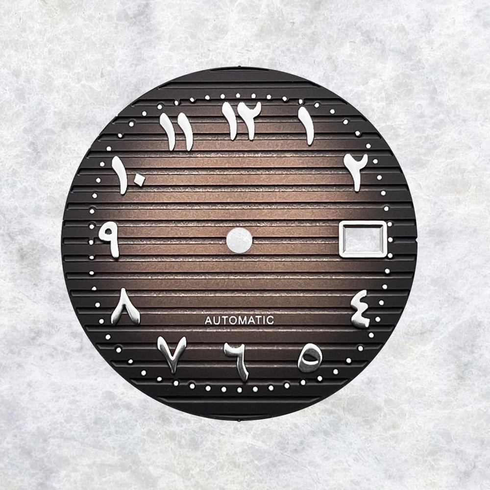 30.5mm S Logo Dial Nautilus Arabic Numerals Suitable For NH35/NH36 Automatic Movement Watch