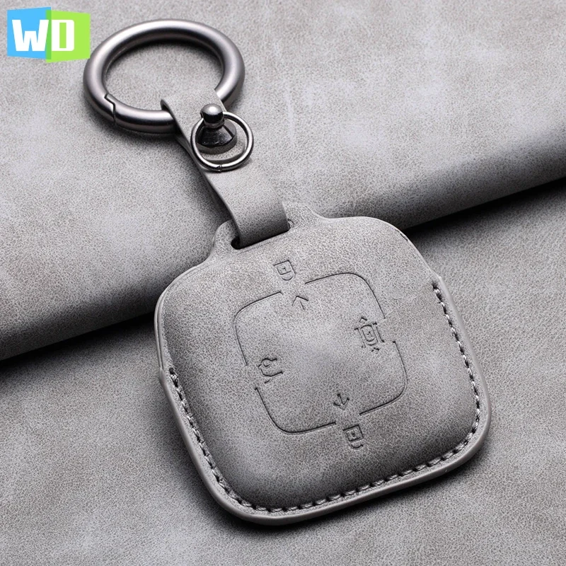 

Leather 4 Buttons Car Remote Key Case Cover For Zeekr 001 X 2021 2022 2023 For ZEEKR 001 009 Full Protector Fob Keychain