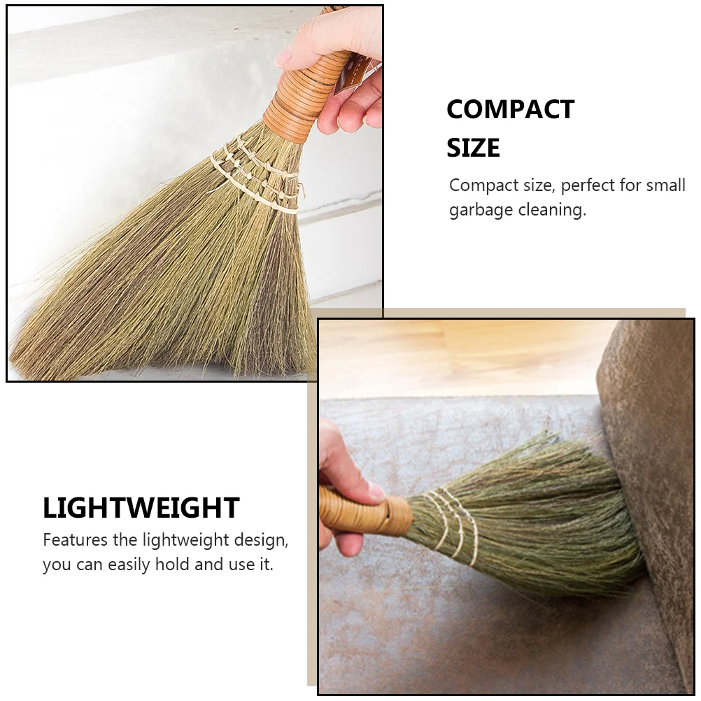 2 Pcs Household Dust Broom Assorted Color Small Cleaning Sweeping Brush Convenient Straw Practical Useful