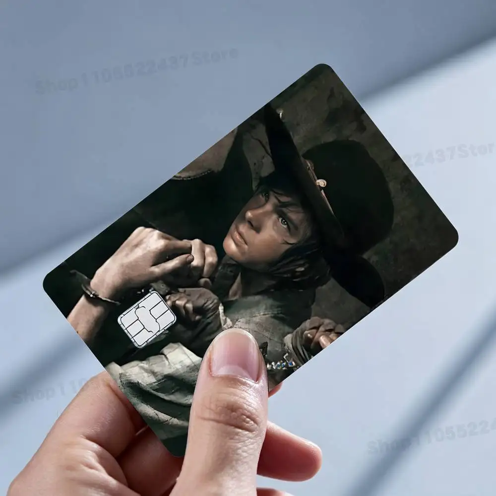 Carl Grimes Classic W-Walking D-Dead Holographic Laser Shinny Film Skin Cover Sticker for Debit Credit Card Bank Card