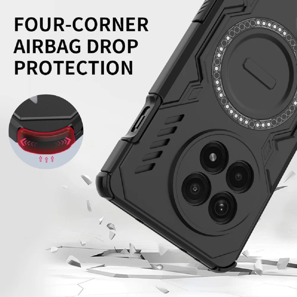 Kantong Udara Pembuangan Panas Anti Jatuh Casing Ponsel Pelindung Pengisi Daya Nirkabel Daya Tarik Magnet Kuat untuk One Plus 13 1 + ACE5 Baru