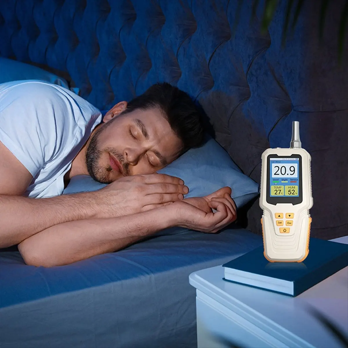 Detector de oxigênio com bomba de sucção medidor de o2 para concentração de oxigênio temperatura umidade monitoramento 0-30.0% vol