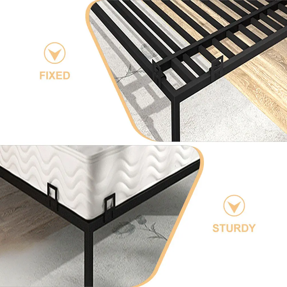 1Set Mattress Slide Stopper Iron Metal Mattress Retainer Bar Strong Anti Slip Bed Frame Holder Bedding Accessories