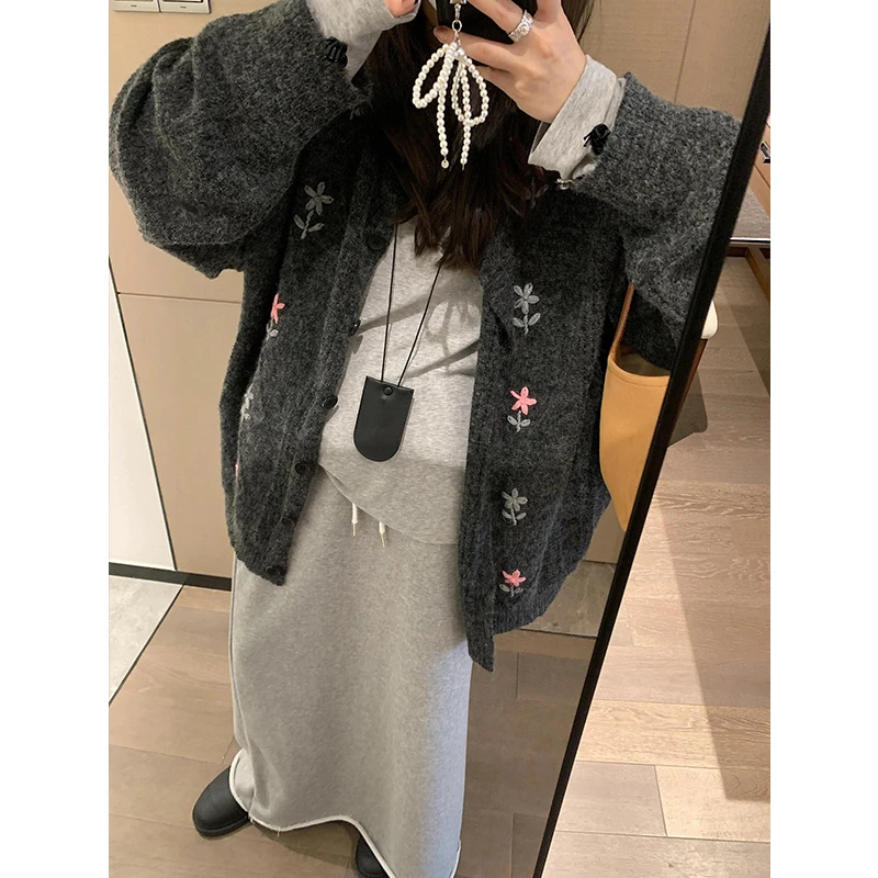 Suéteres, Cardigans e Jumpers Femininos de Cashmere e Lã com Botões de Pérola, Estilo Regular, Xadrez, Lazer, Noite, Elegante, Sofisticado e Colorido